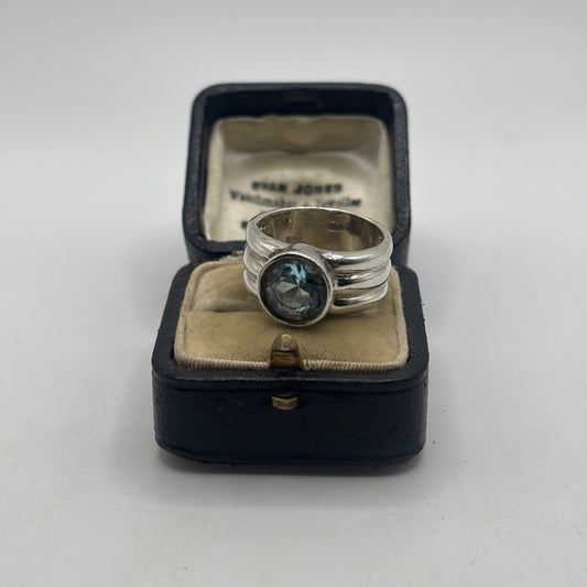 Silver Blue Topaz Ring