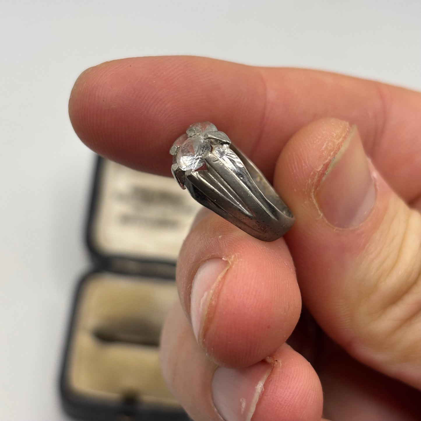 Silver CZ Signet Ring