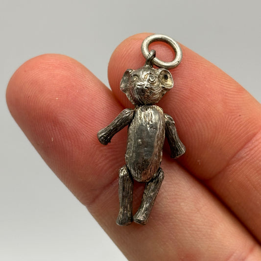 Silver Teddy Bear Pendant