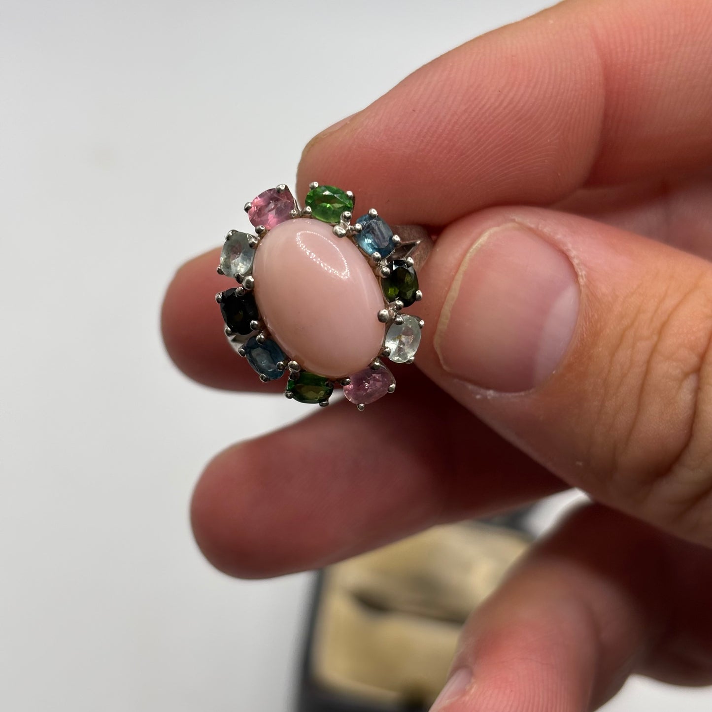 Silver Multi Gem Ring (O)