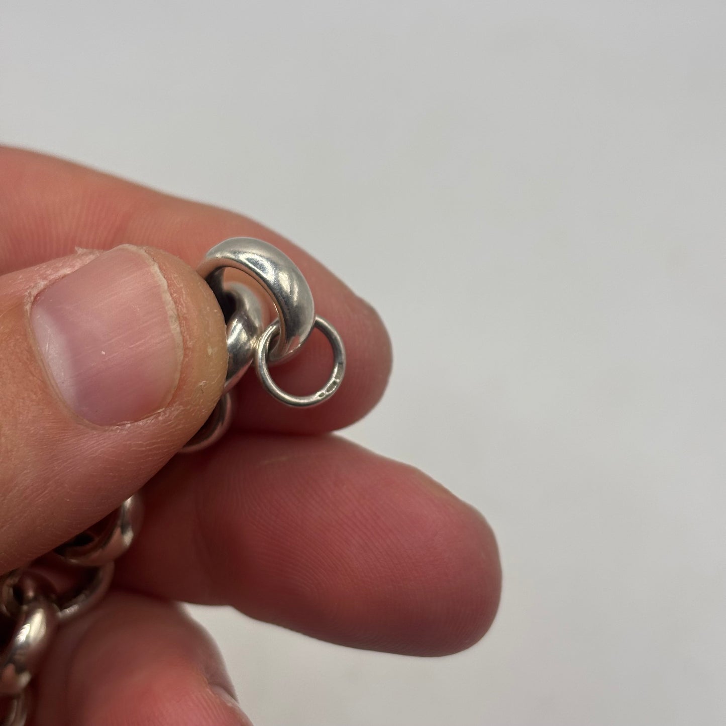 Silver 8” Heavy Solid Belcher Bracelet e
