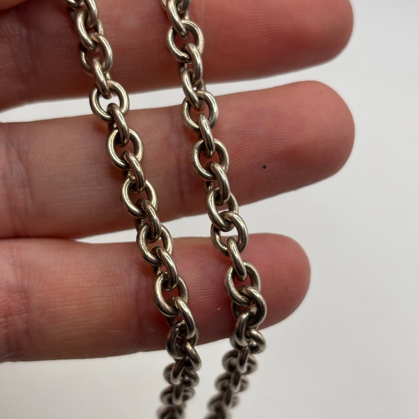 Silver 16” Belcher Chain Necklace