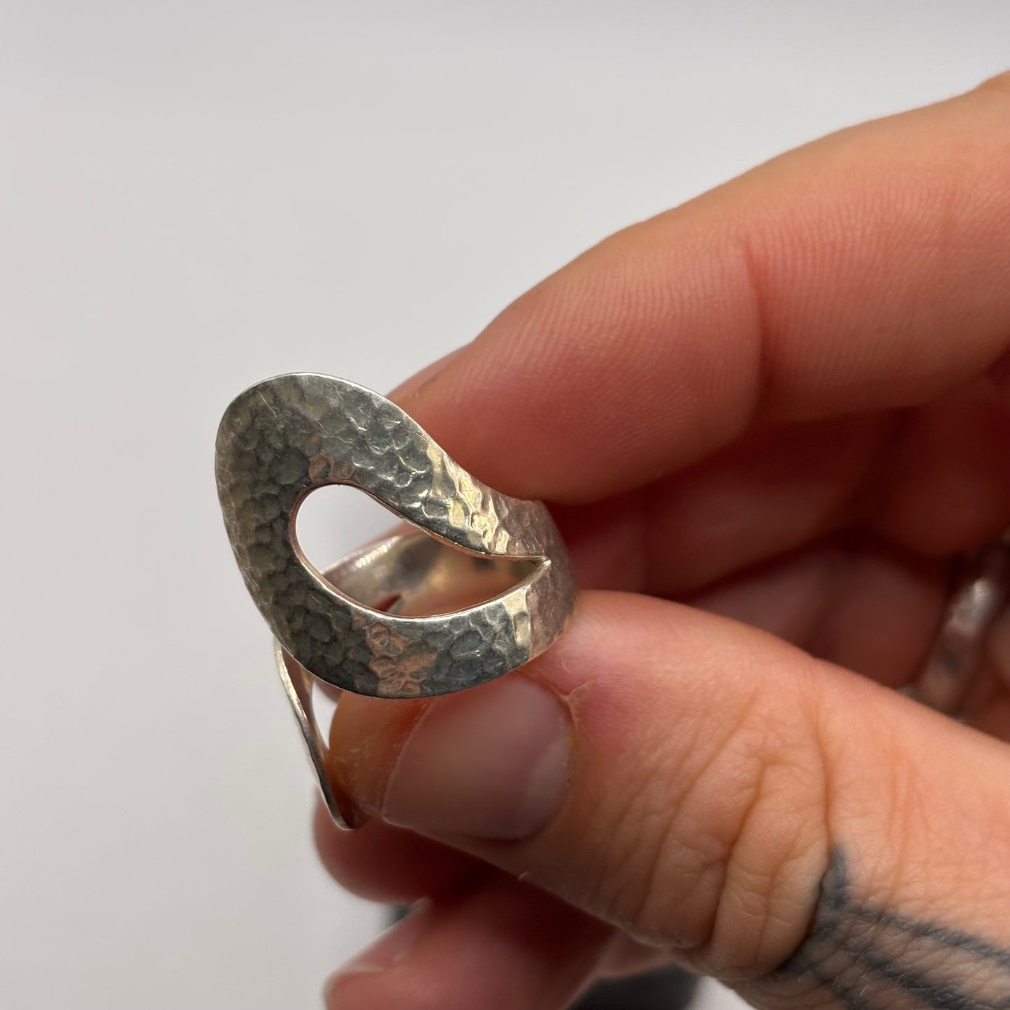 Silver Hammered Ring