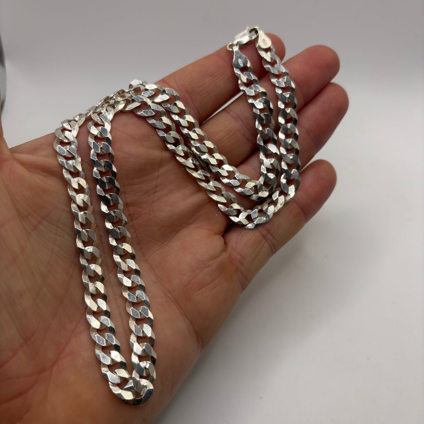 Silver 20” Curb Necklace