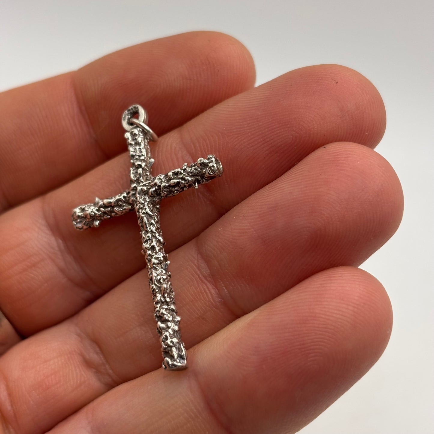 Silver Unusual Cross Pendant
