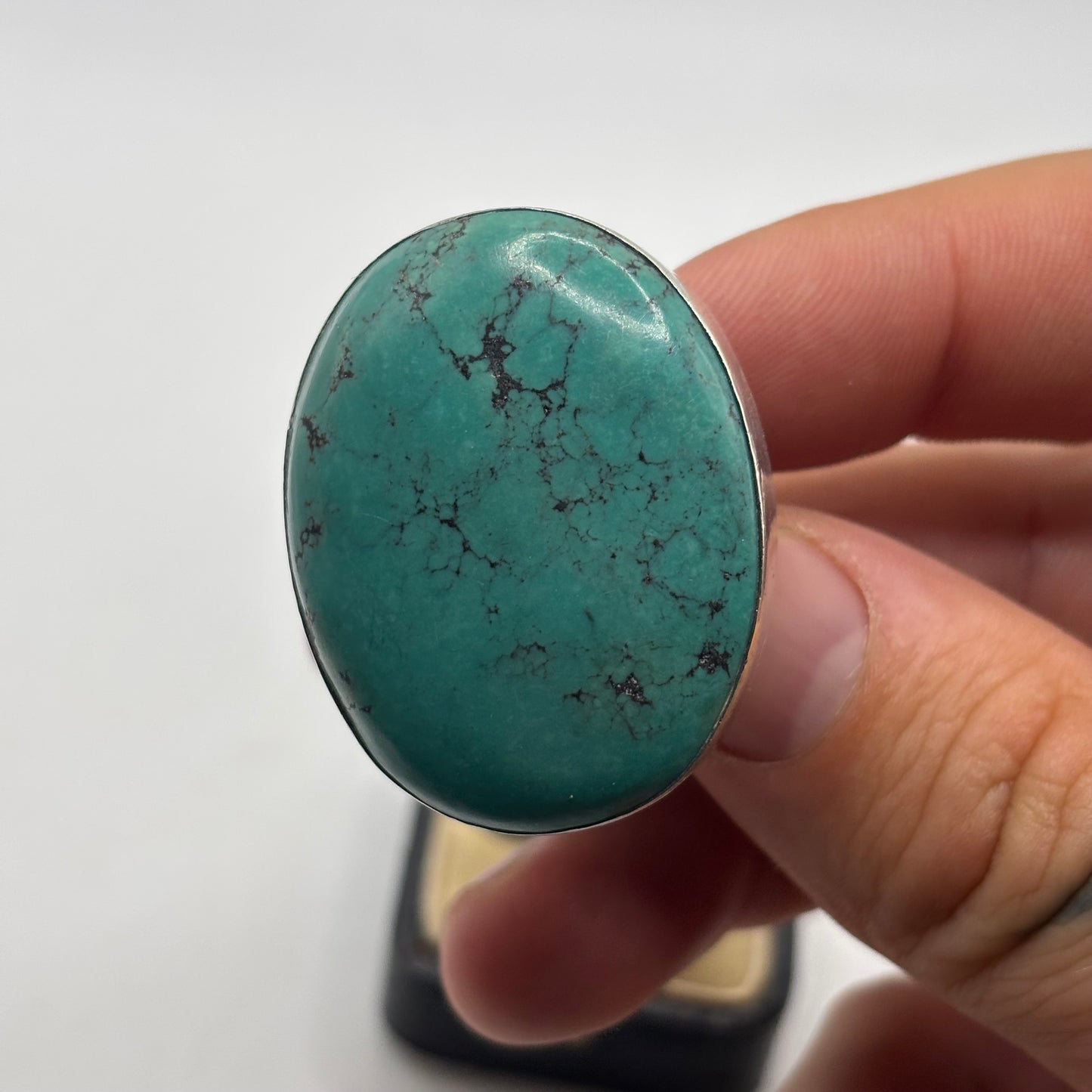 Silver Large Turquoise Statement Ring