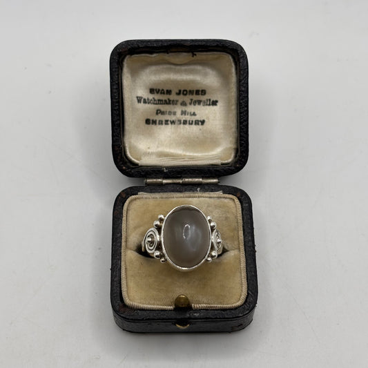 Silver Moonstone Ring