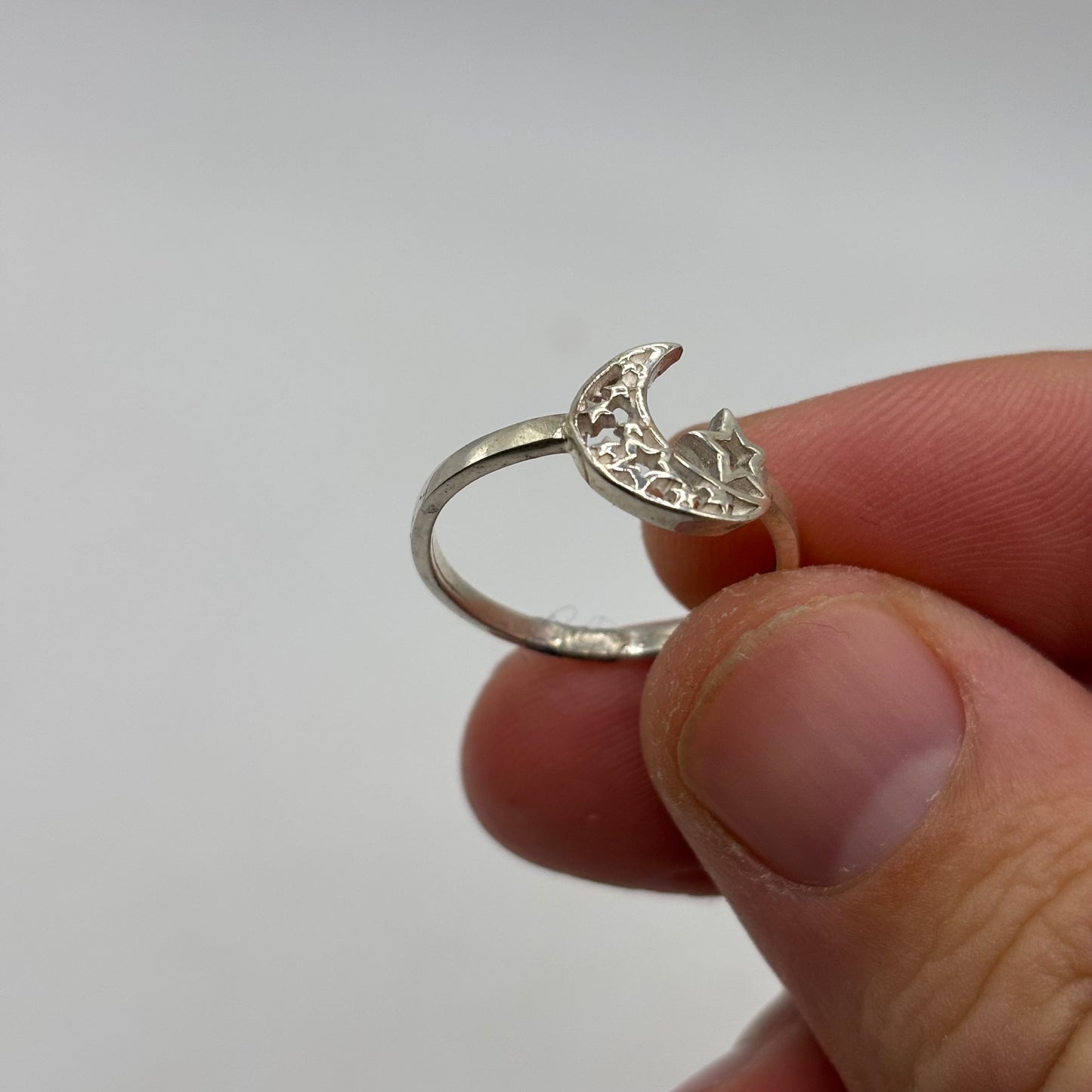 Silver Moon Ring