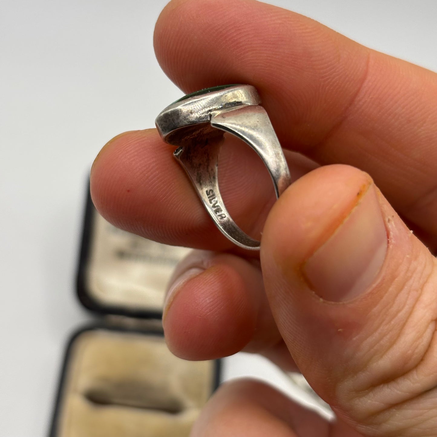 Silver Malachite Ring