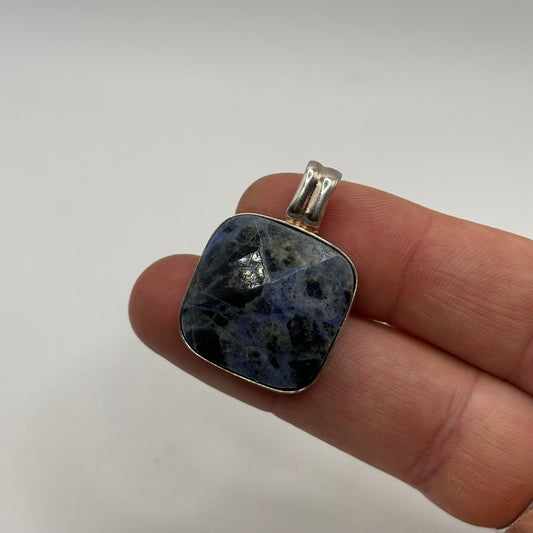 Silver Sodalite Pendant