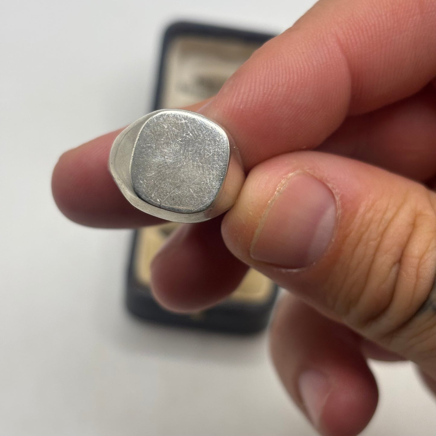 Silver Signet Ring (Q)