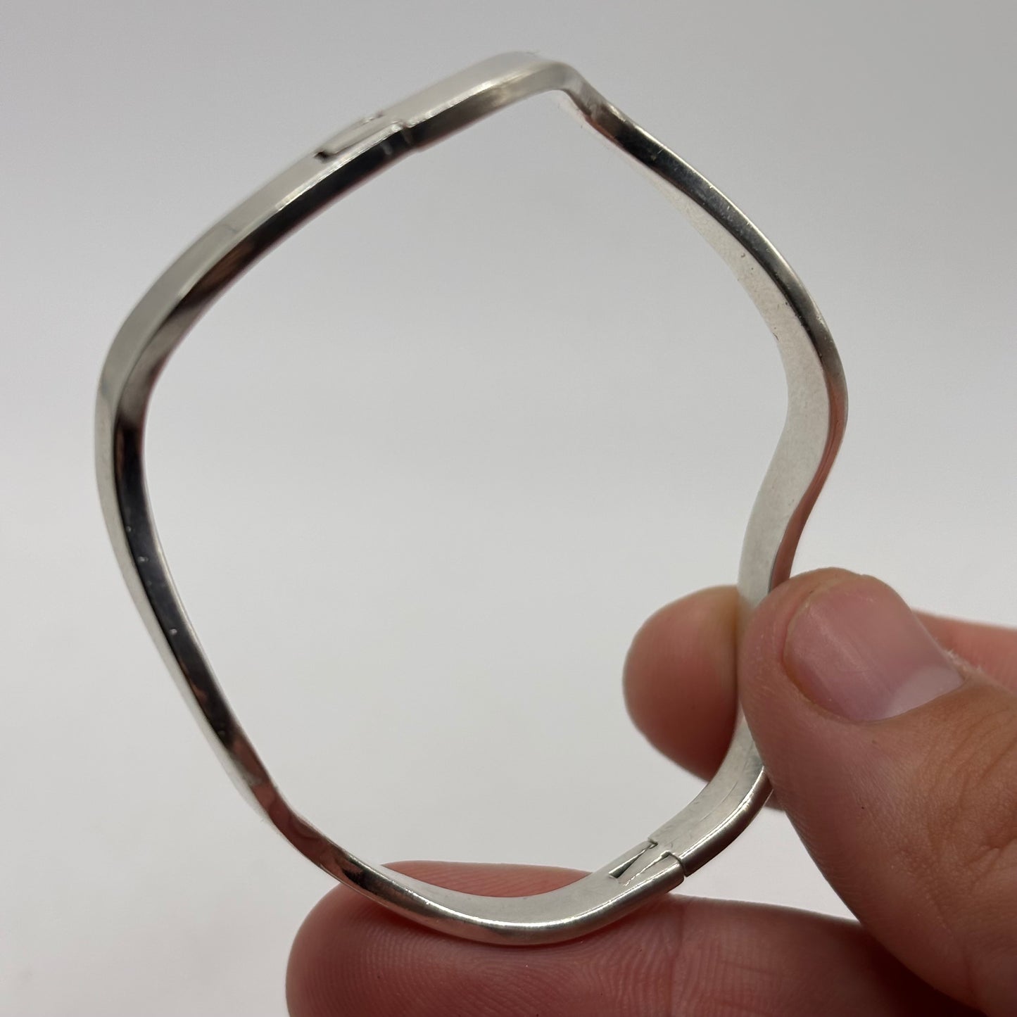 Silver Wavy Mexican Bangle