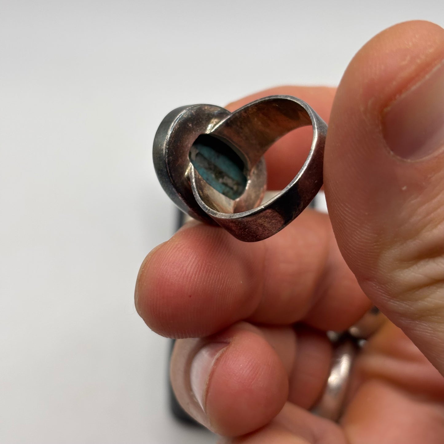 Silver Chunky Turquoise Ring