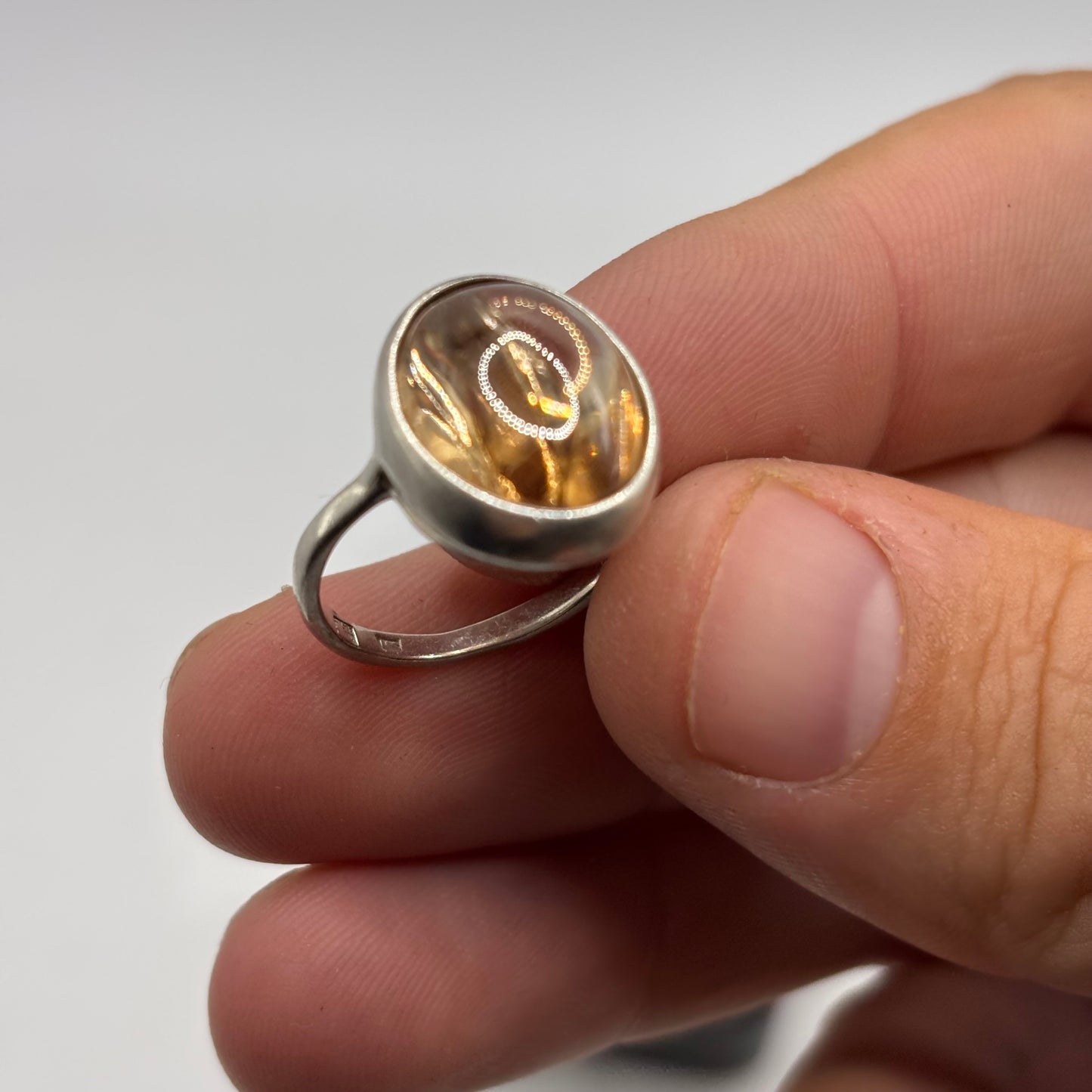 Silver Rutilated Quartz Ring (K)