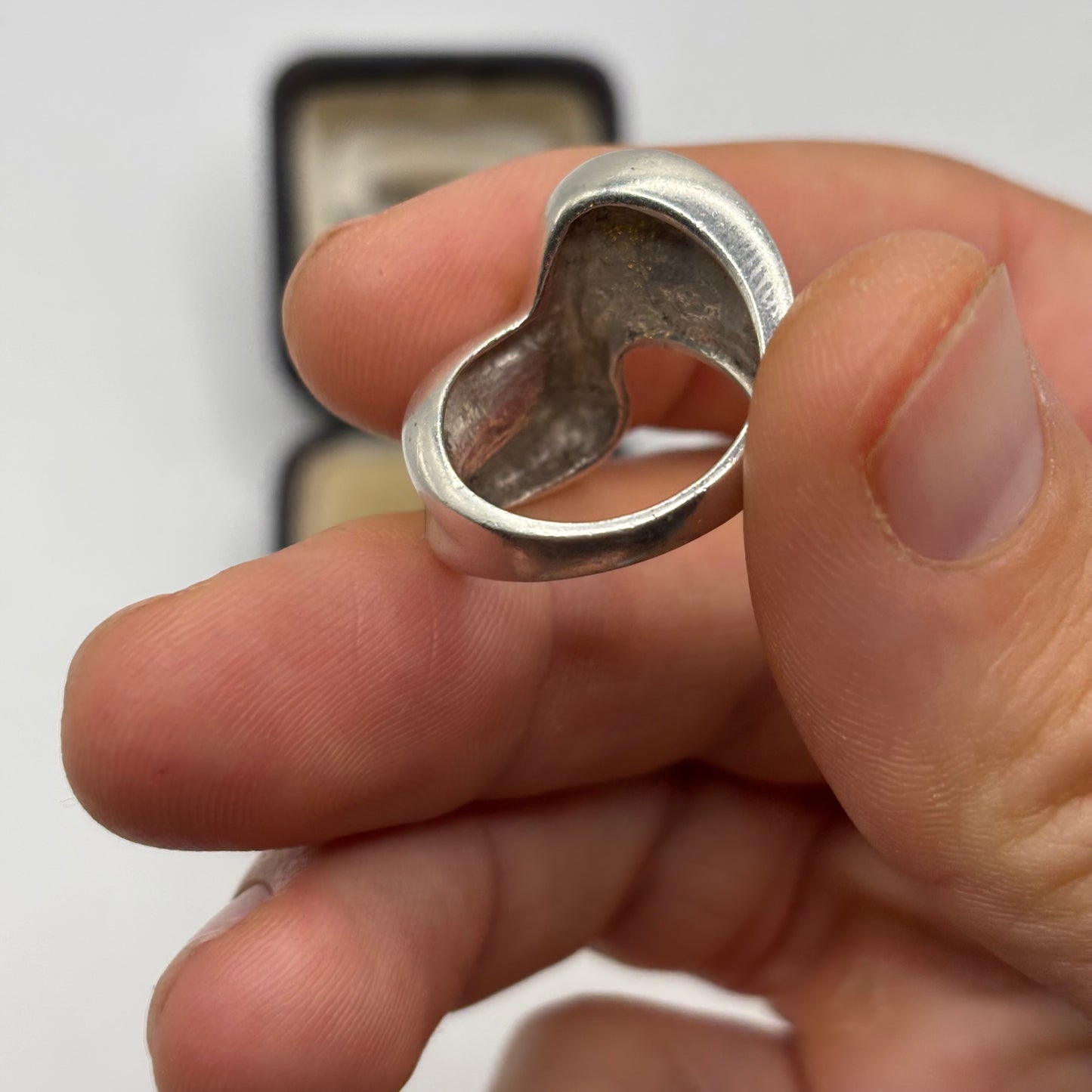 Silver Chunky Abstract Ring