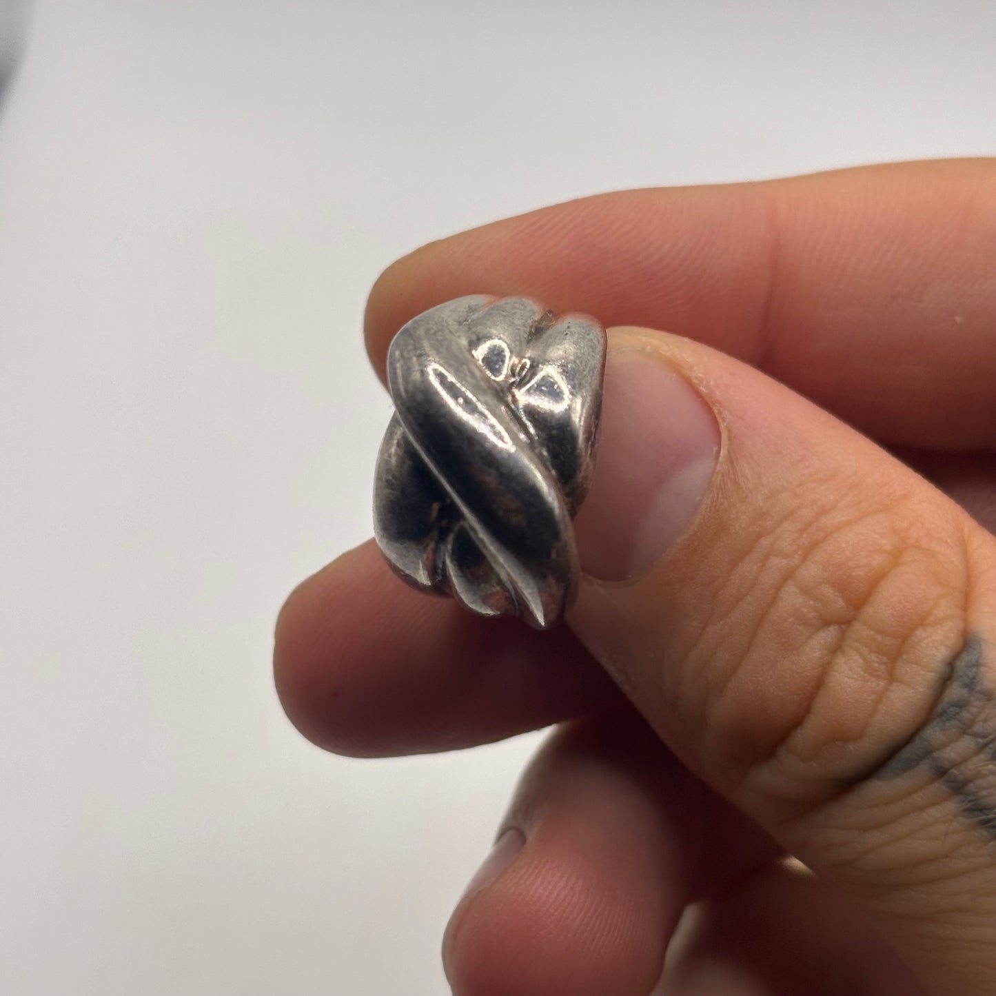 Silver Abstract Band Ring