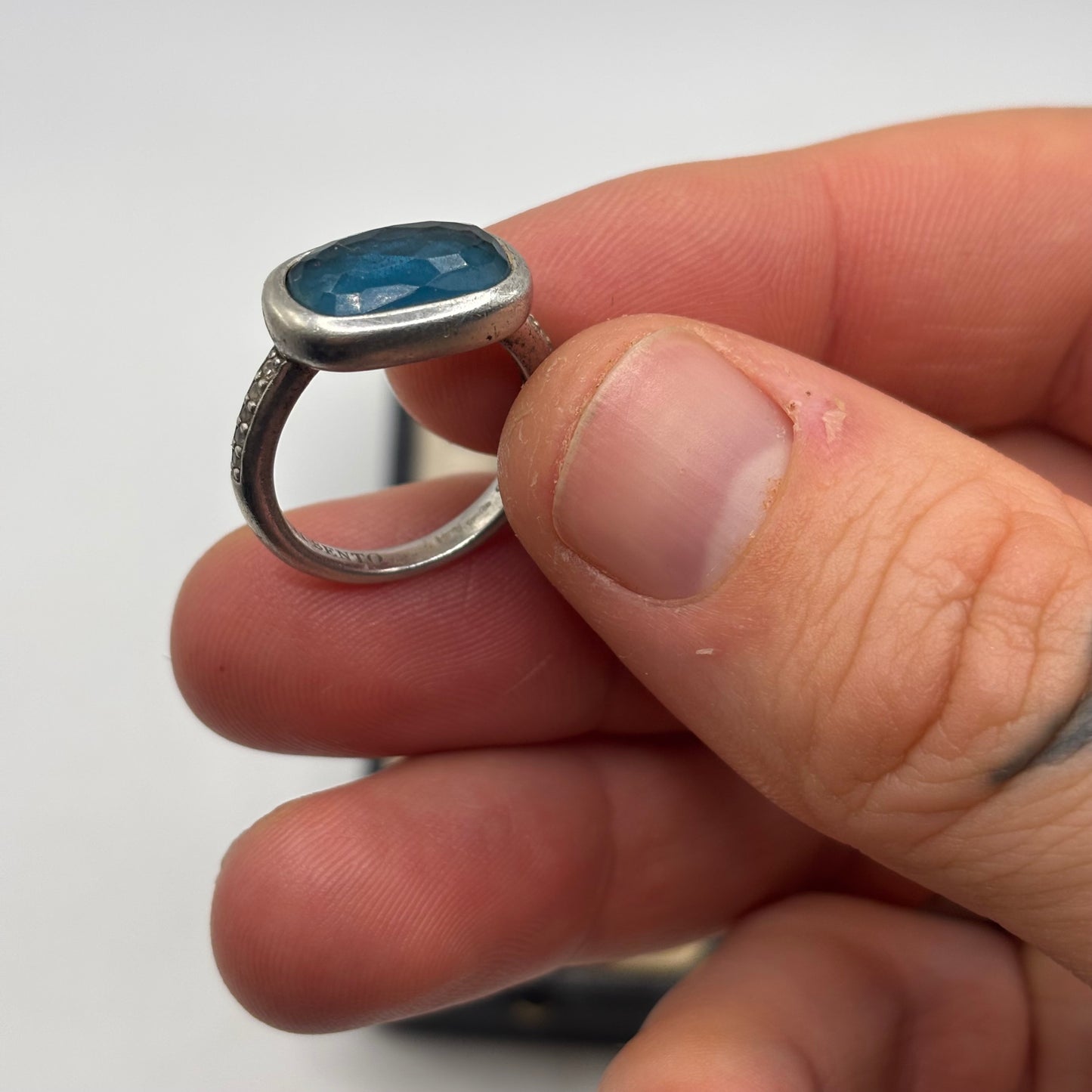 Silver Ti Sento Designer Ring