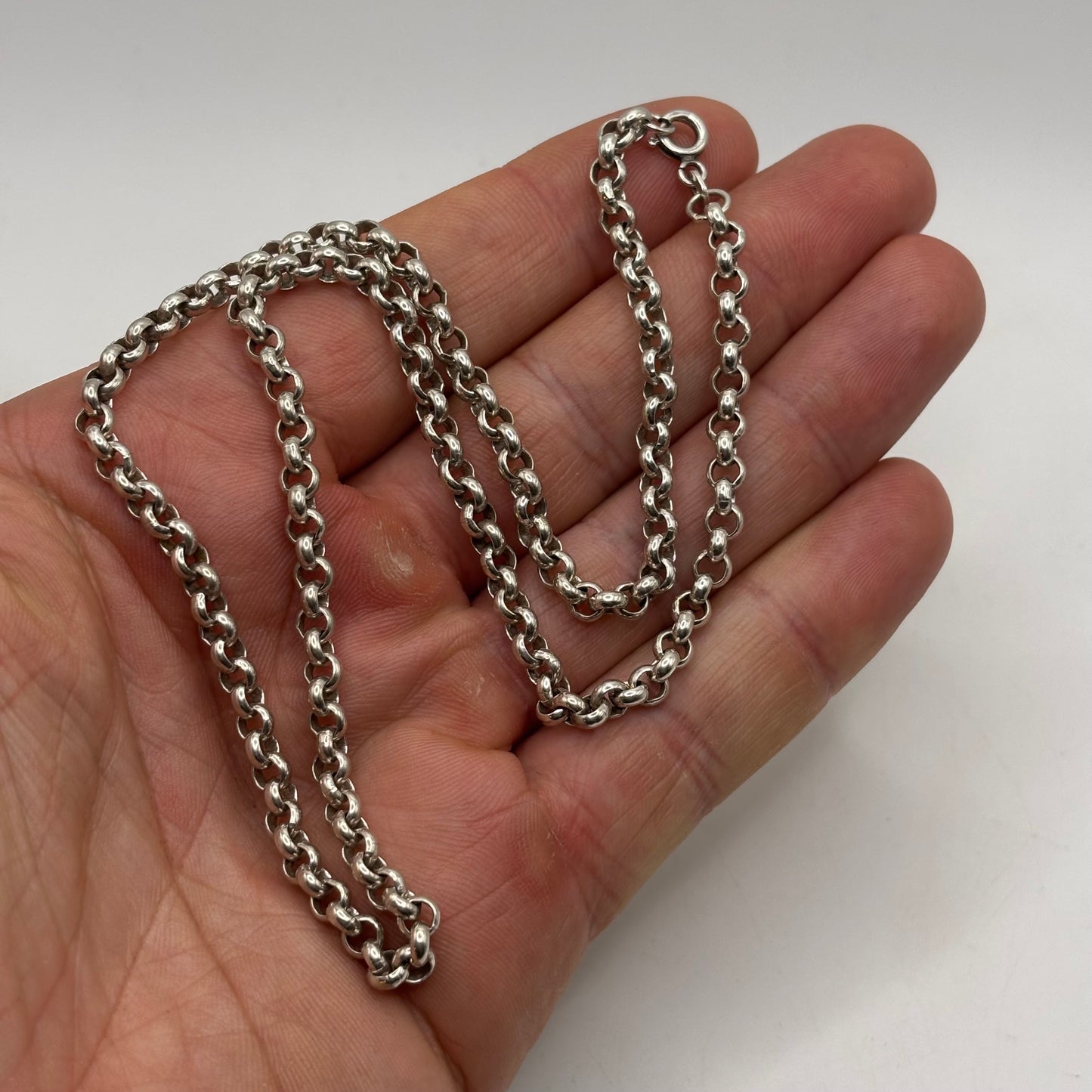 Silver 18” Belcher Chain Necklace