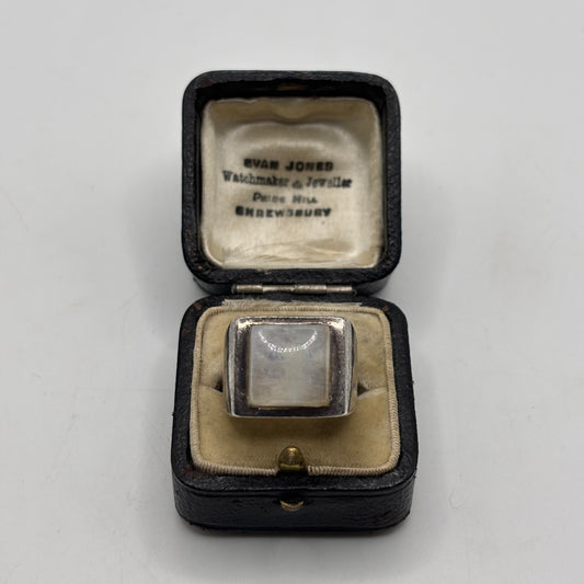 Silver Heavy Moonstone Ring