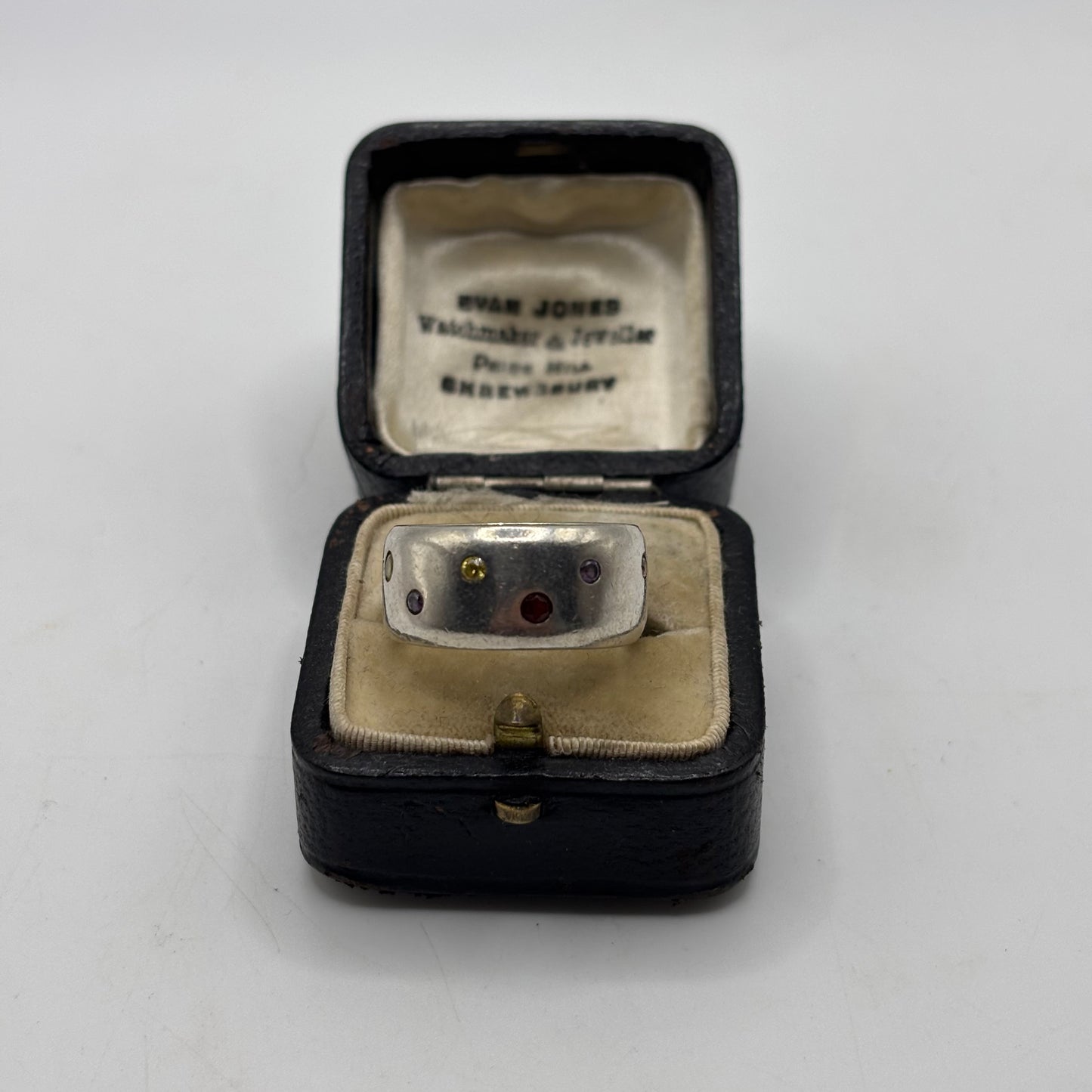 Silver Multi Gem Band Ring