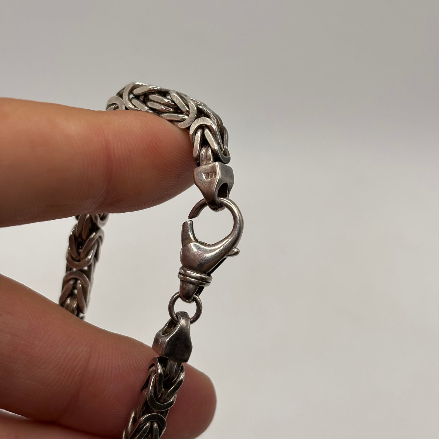 Silver 7” Byzantine Bracelet
