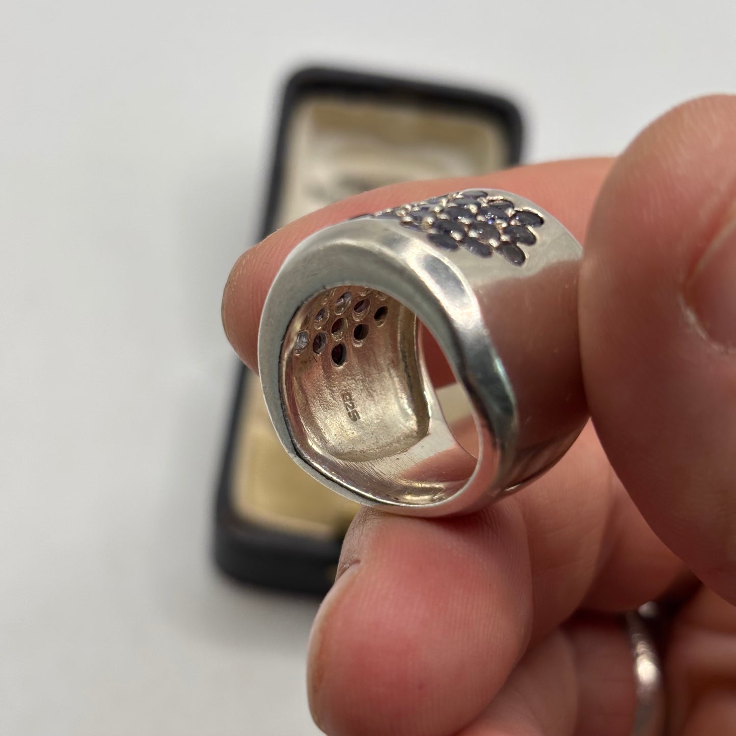 Silver Heavy Iolite Ring (N)