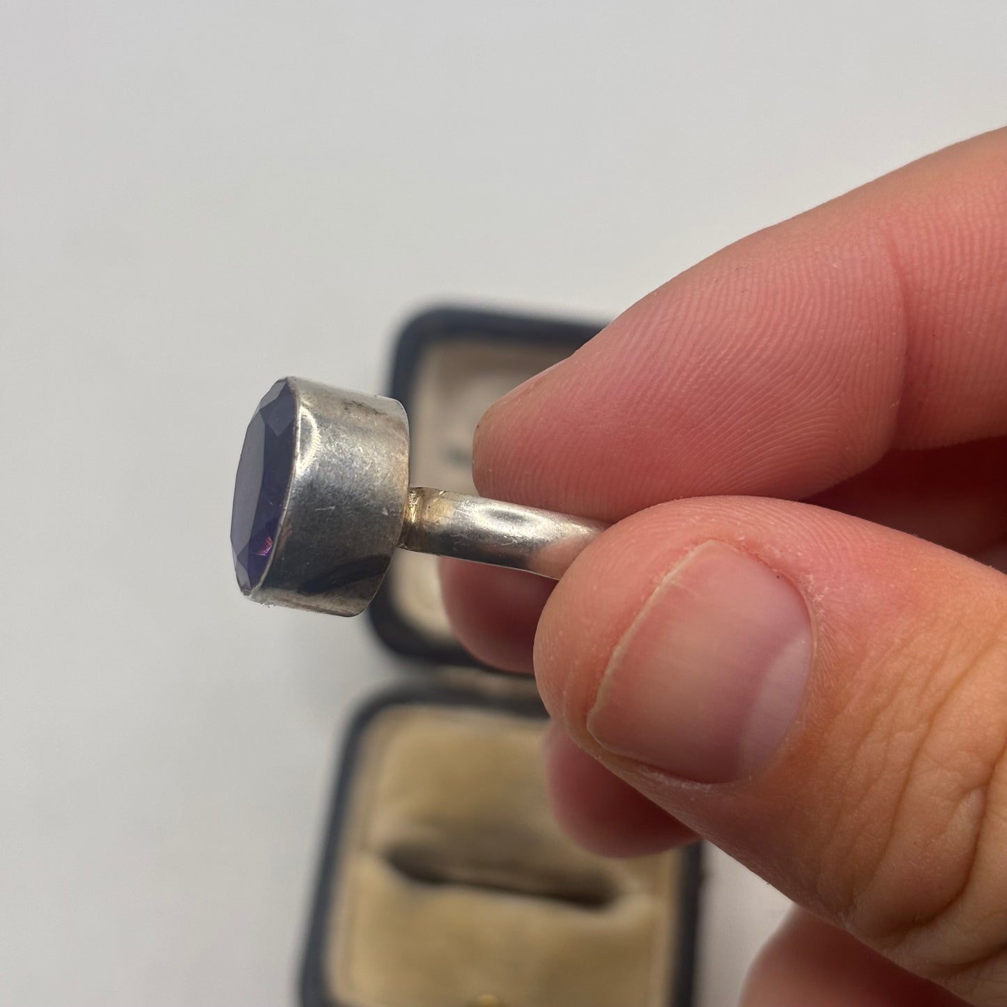 Silver Amethyst Ring (M)