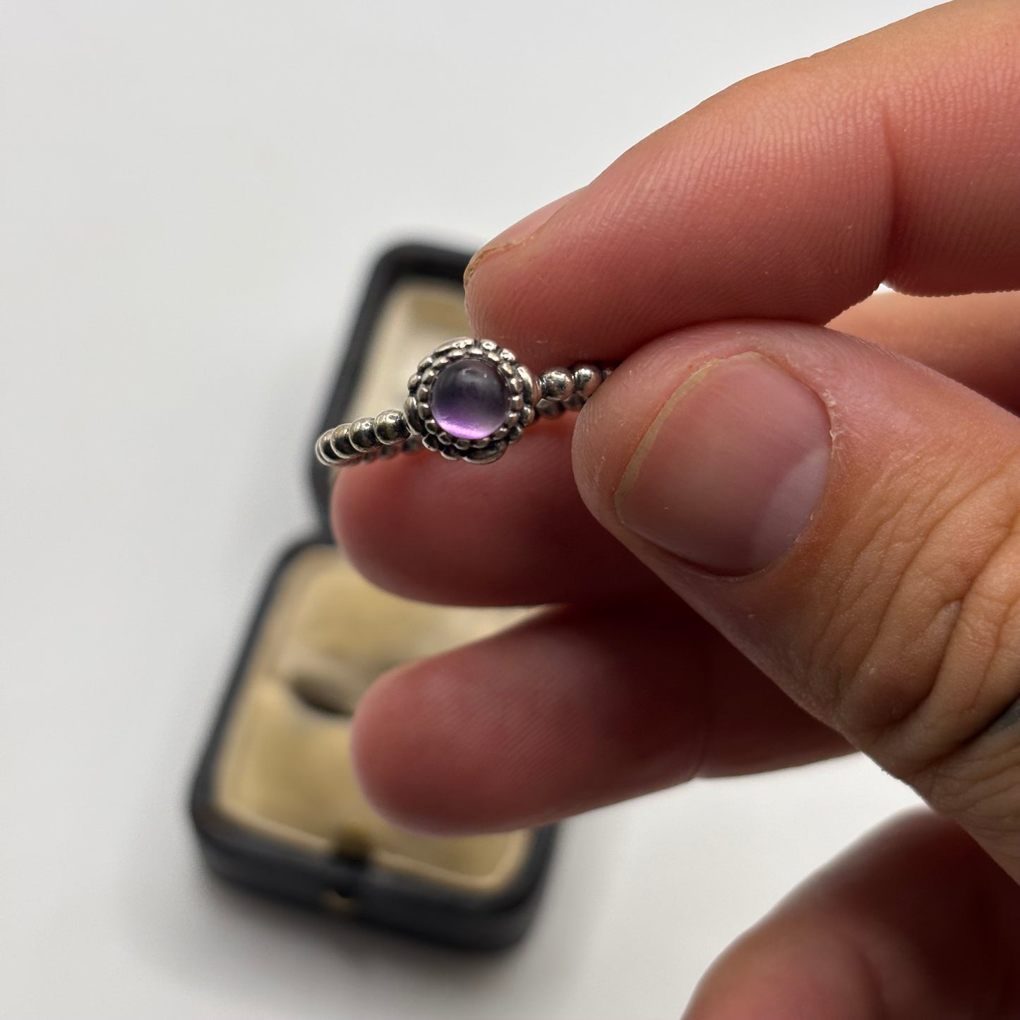 Silver Pandora Amethyst Ring (P)