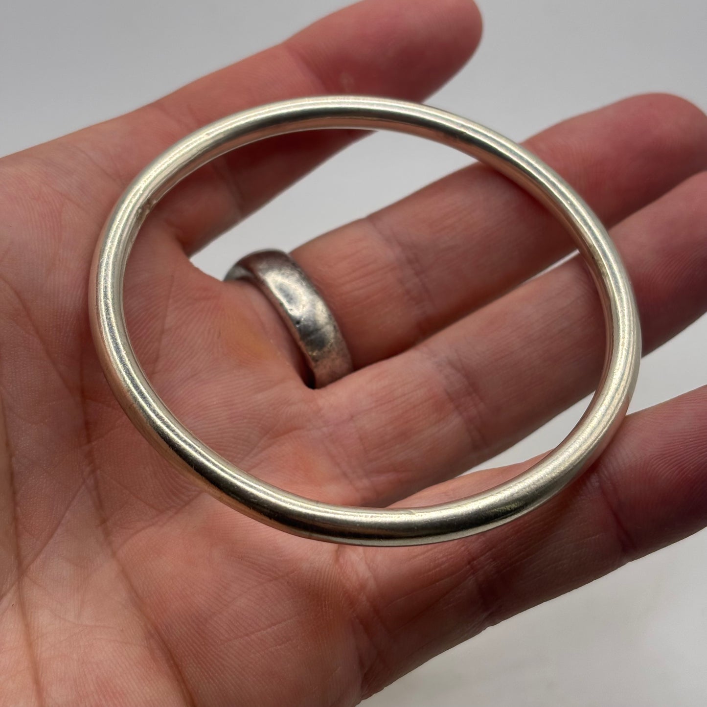 Silver Plain Bangle
