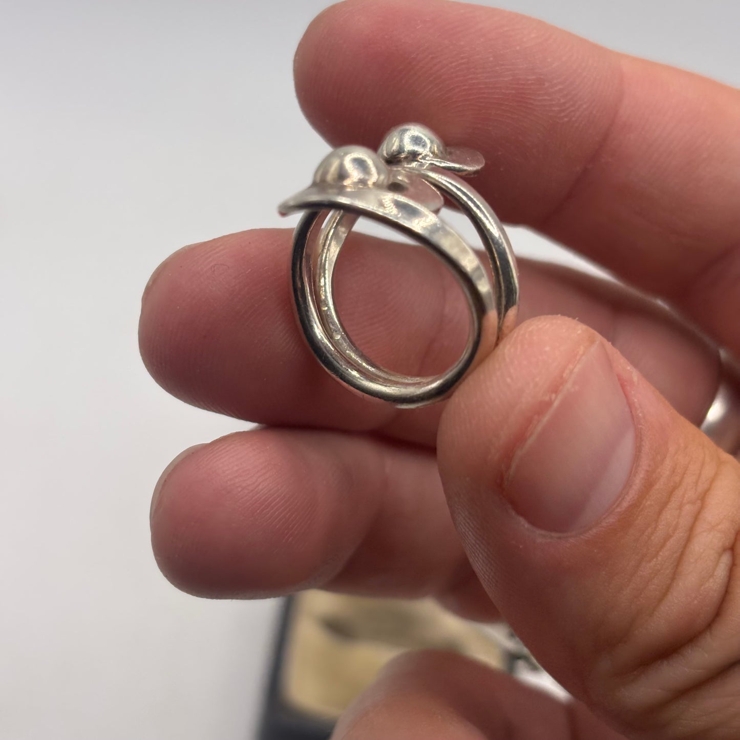 Silver Abstract Ring (L)