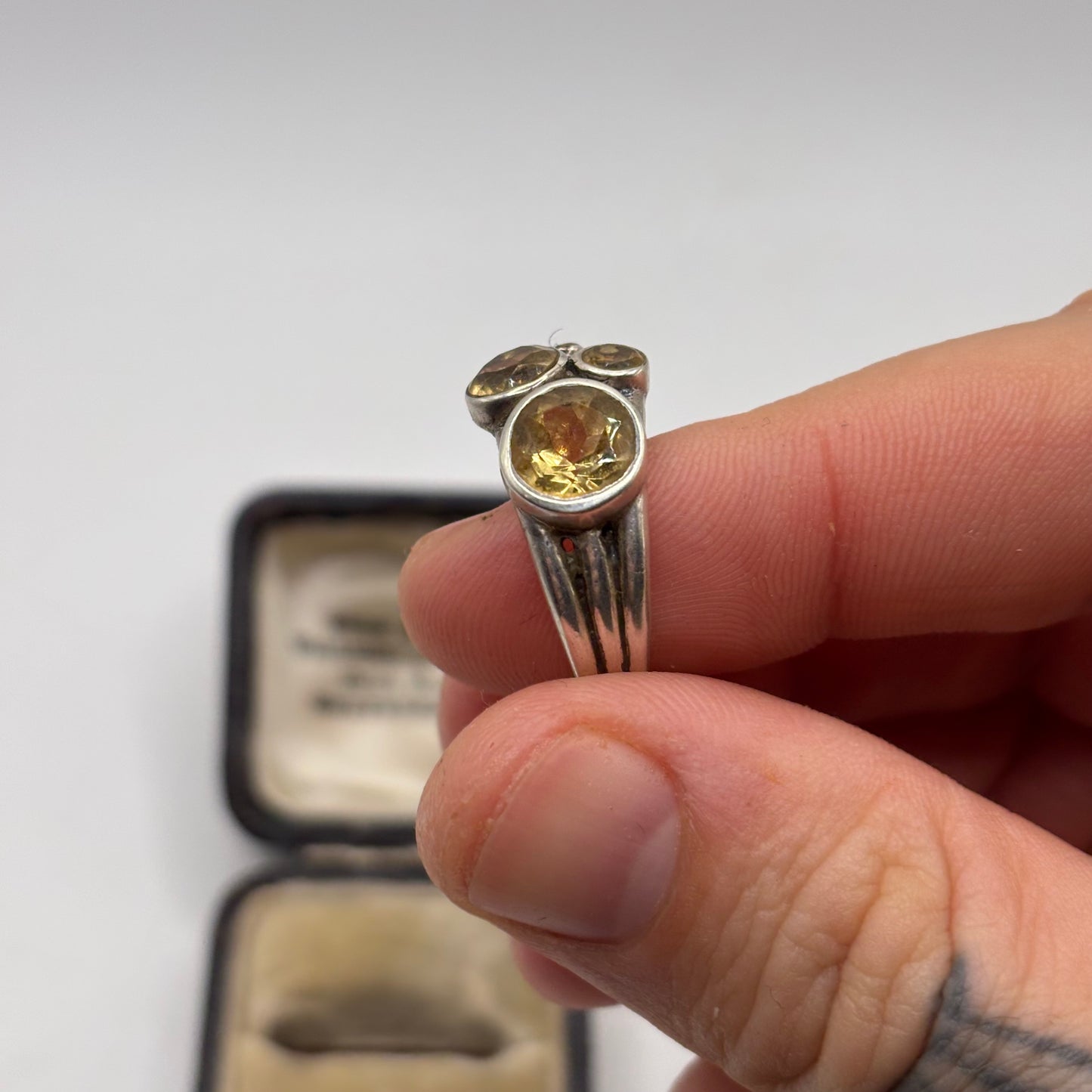 Silver Citrine Ring