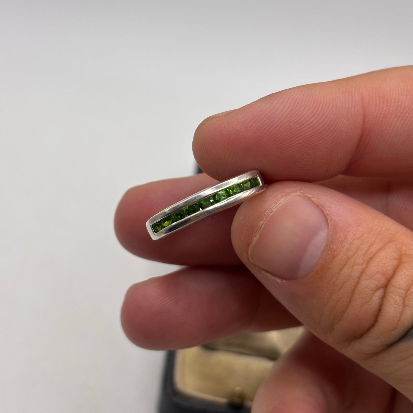 Silver Emerald Ring (O)
