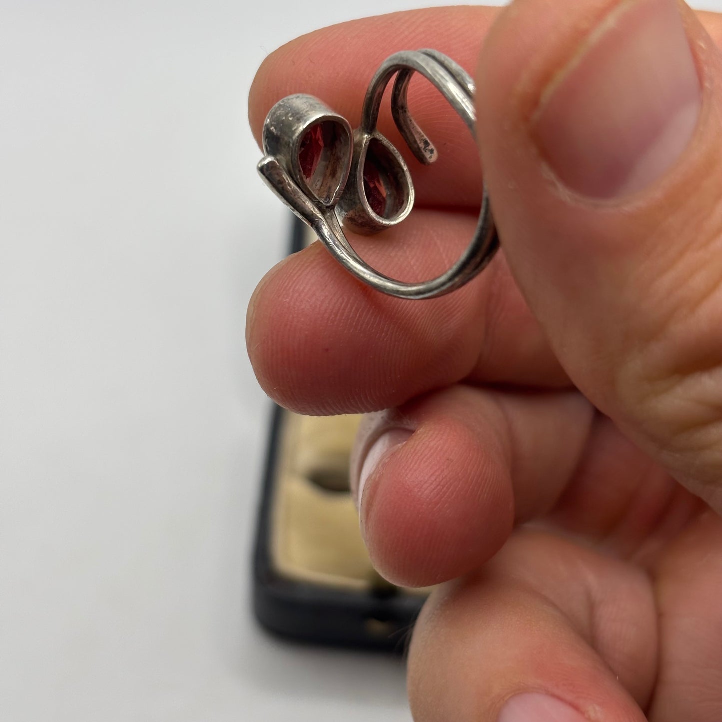 Silver Garnet Ring