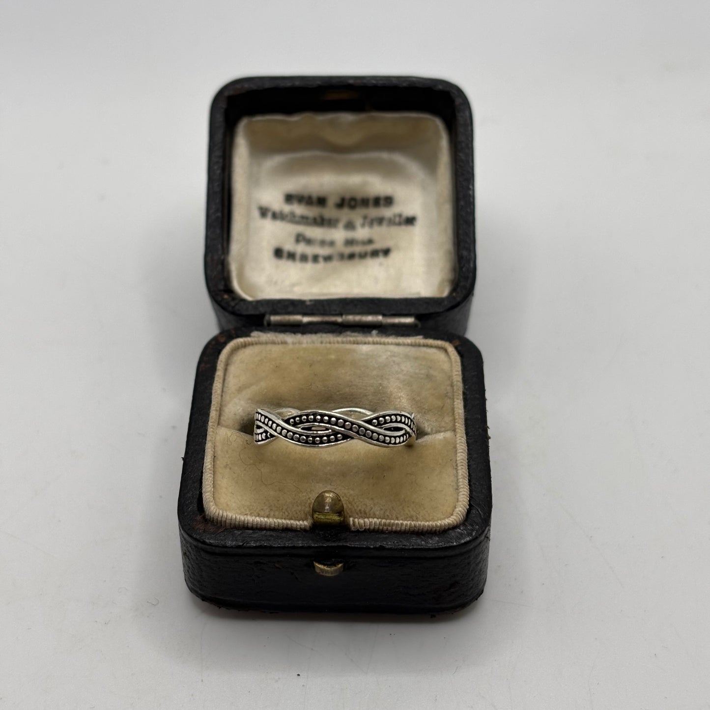 Silver Twisted Band Ring