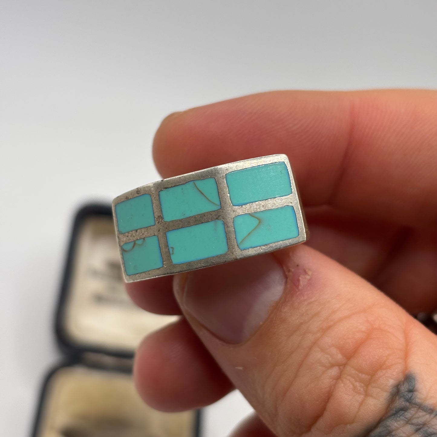 Silver Chunky Turquoise Ring