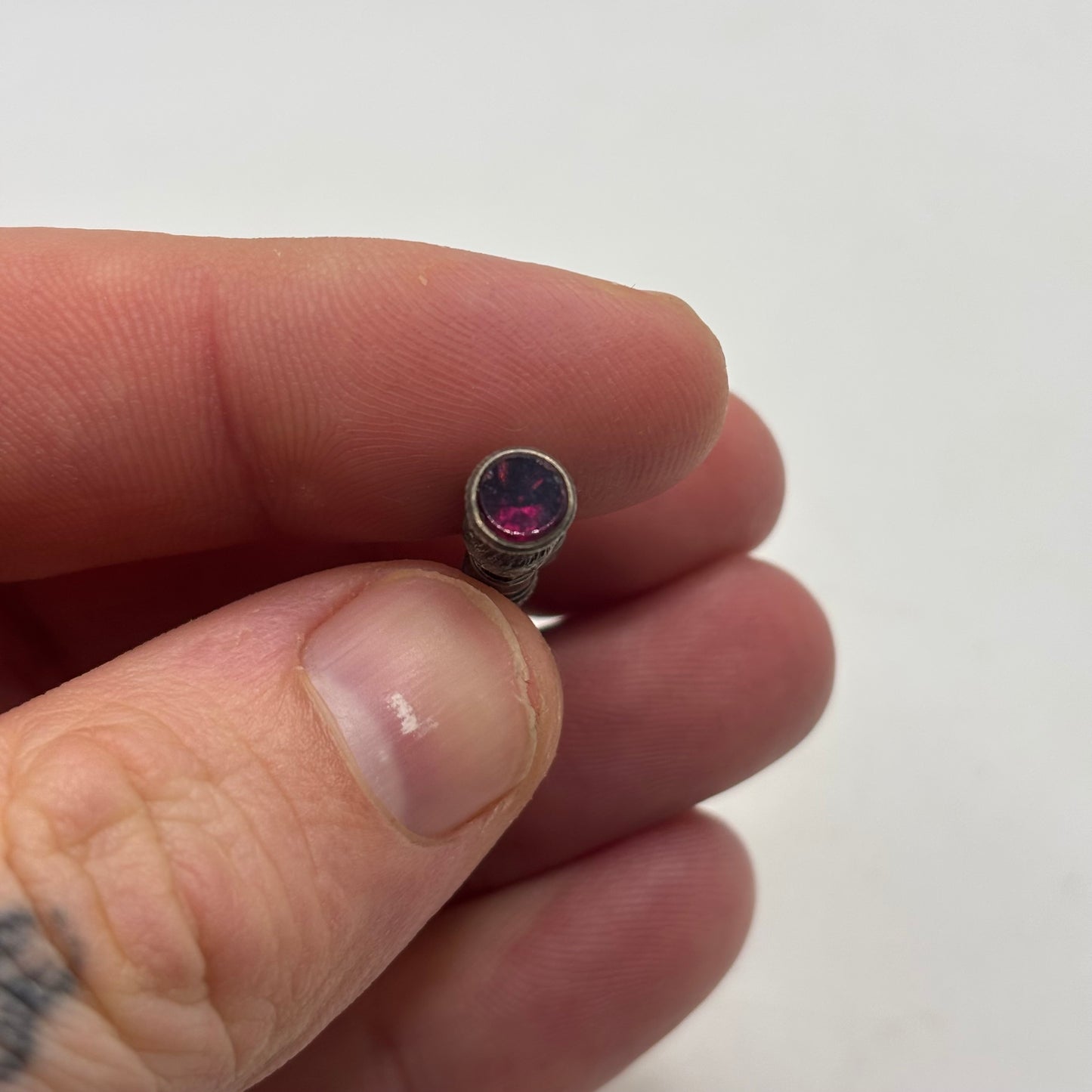 Silver Antique Amethyst Propelling Pencil