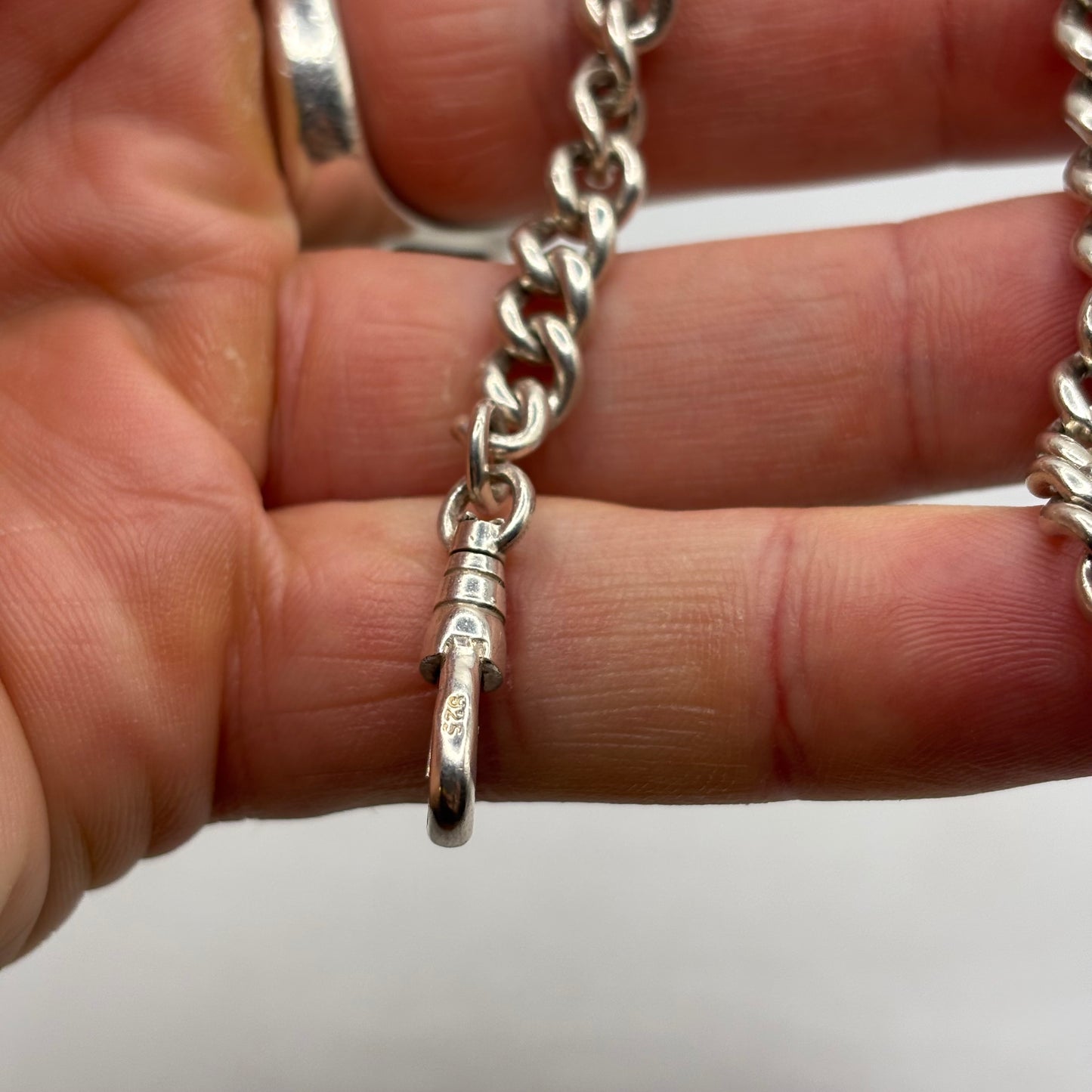 Silver 7.5” Graduated Link Bracelet