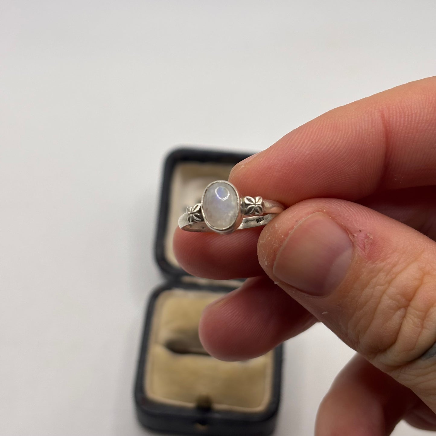 Silver Moonstone Ring