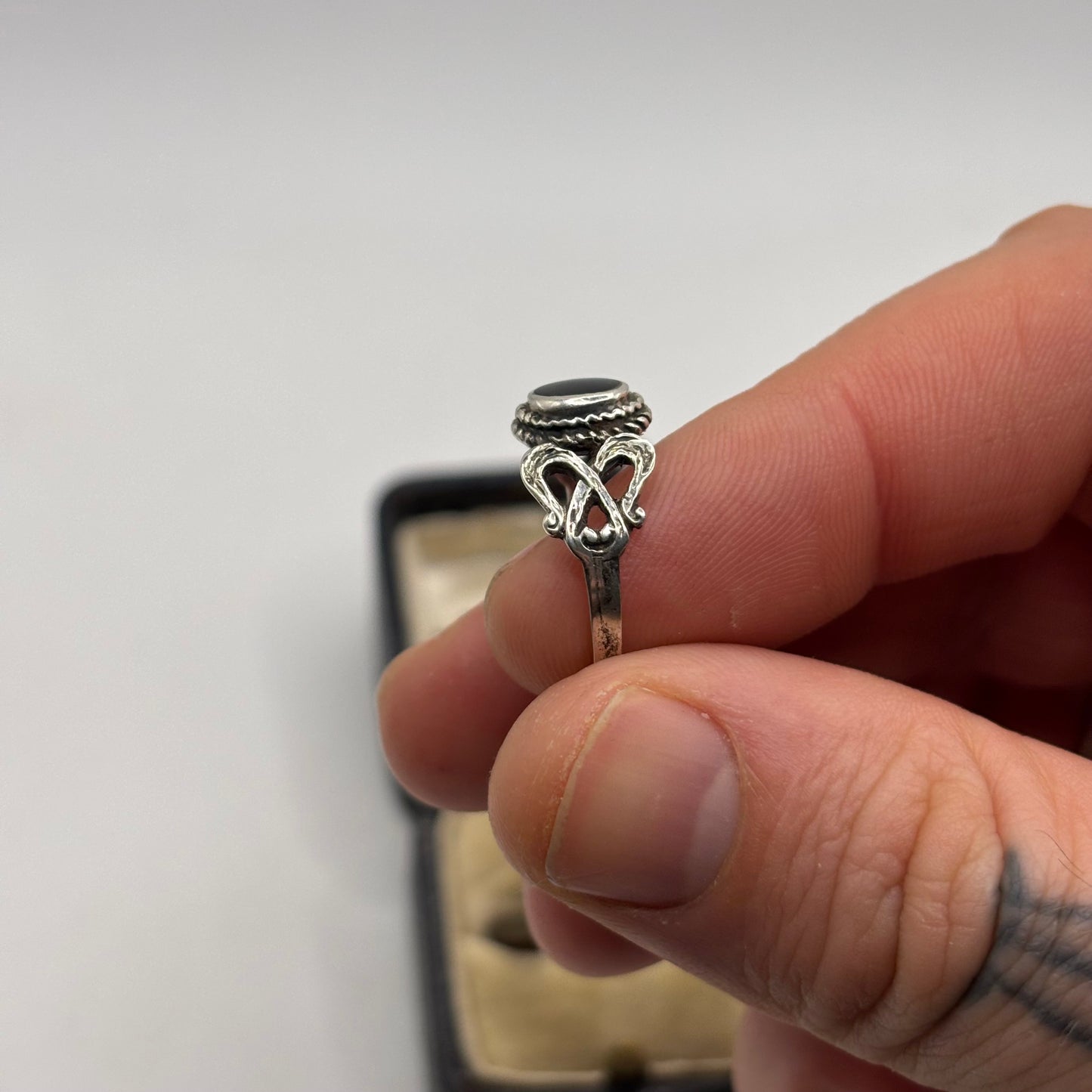 Silver Onyx Ring (Q)