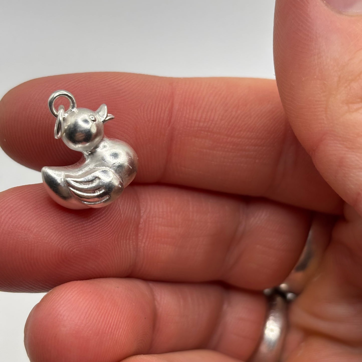 Silver Rubber Duck Pendant
