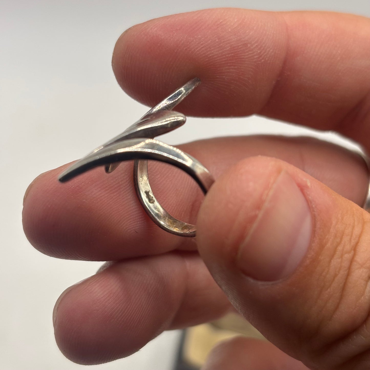 Silver Abstract Ring (L)