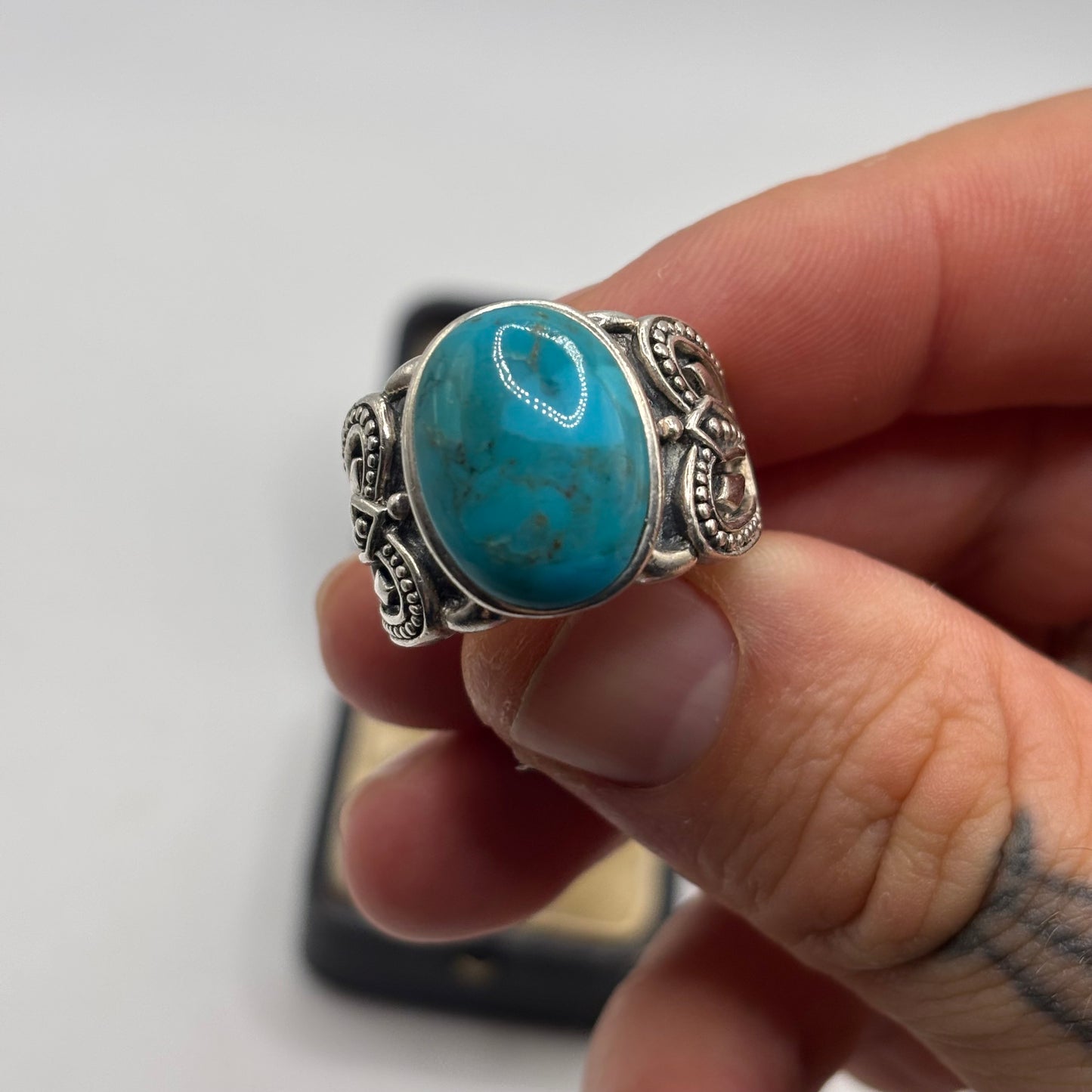 Silver Chunky Turquoise Ring