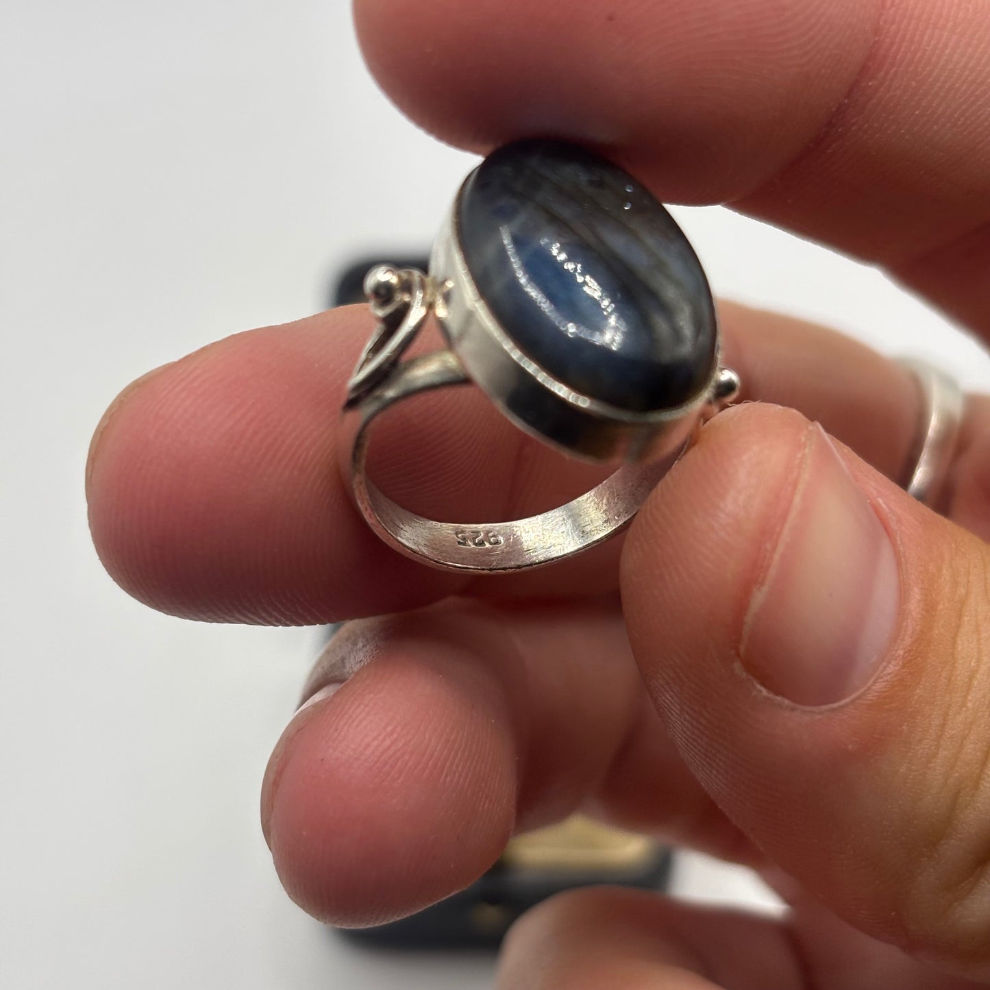Silver Labradorite Ring (O)