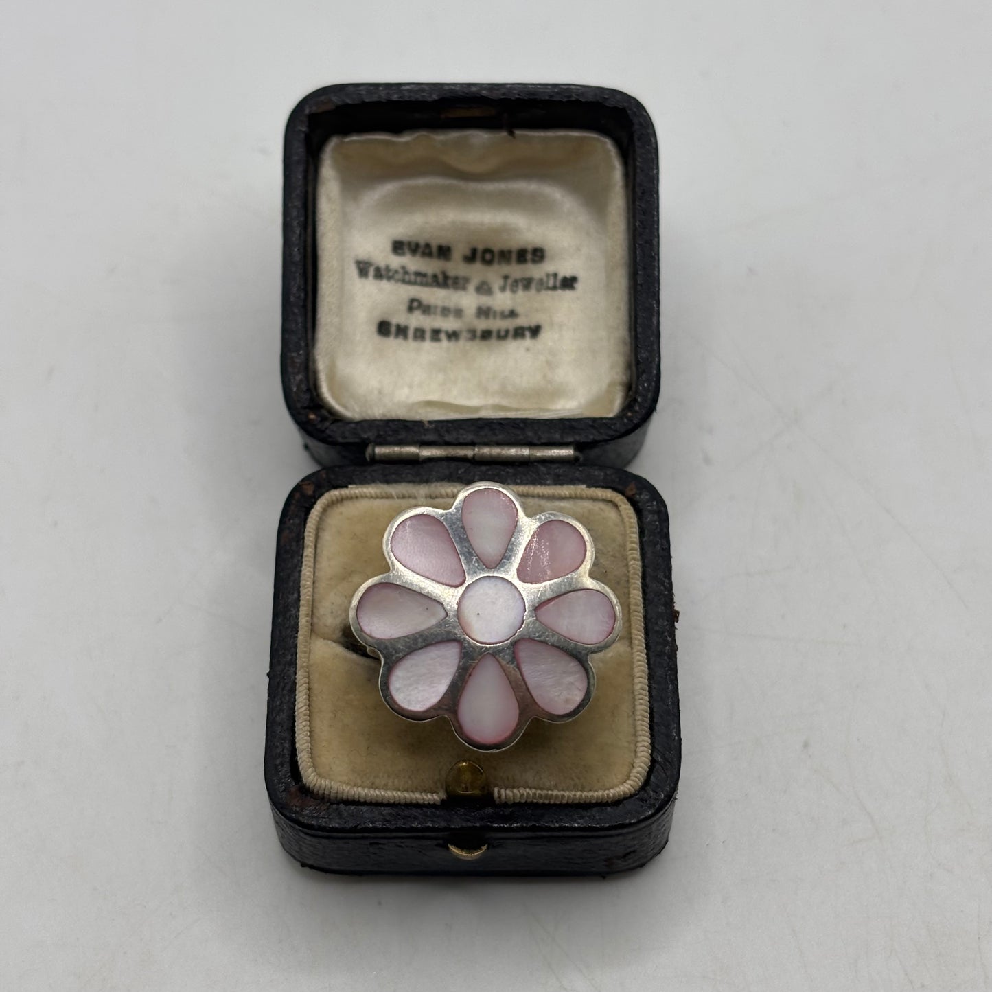 Silver Pearl Flower Ring (O)