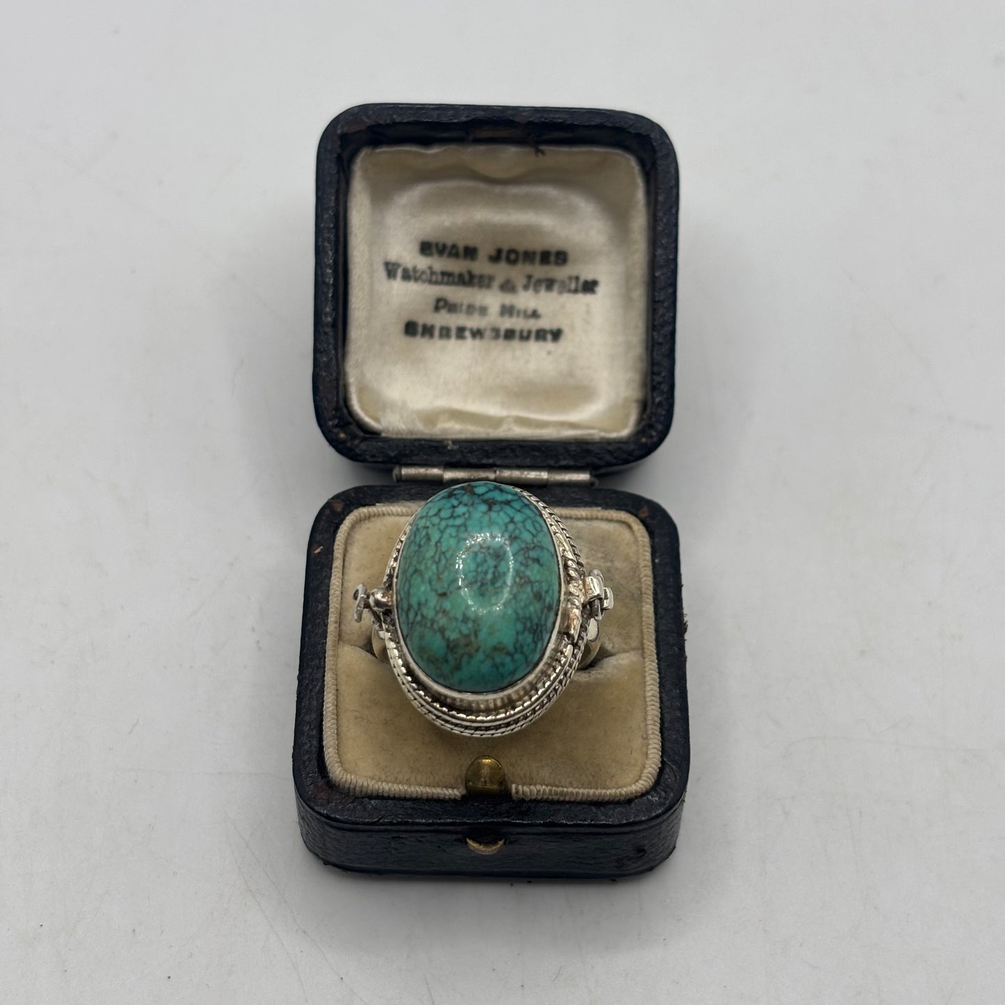 Silver Turquoise Poison Ring (U)