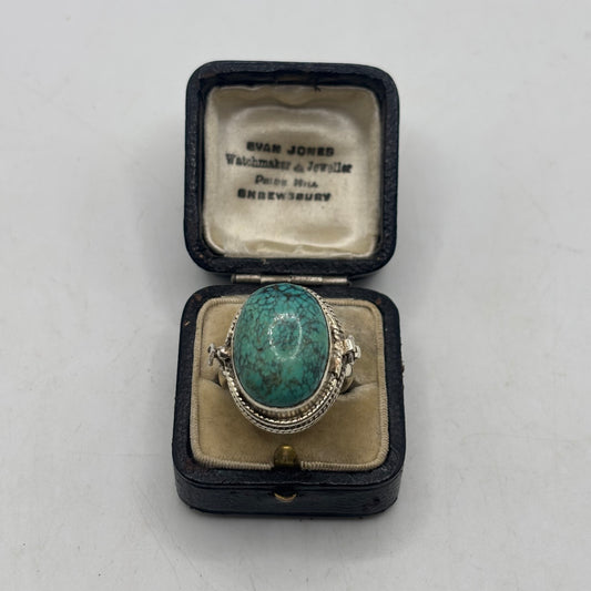 Silver Turquoise Poison Ring (U)