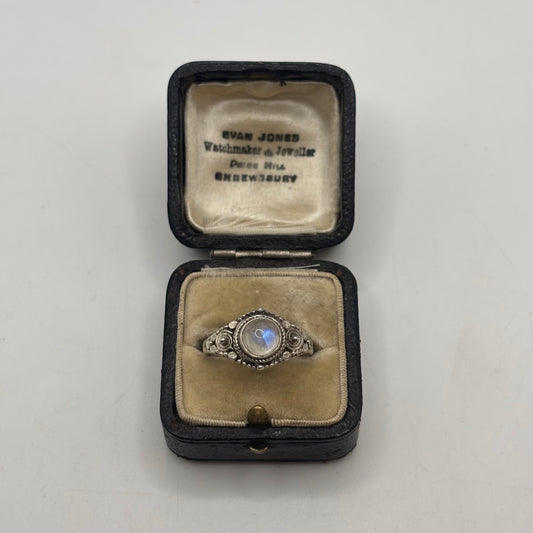 Silver Moonstone Ring