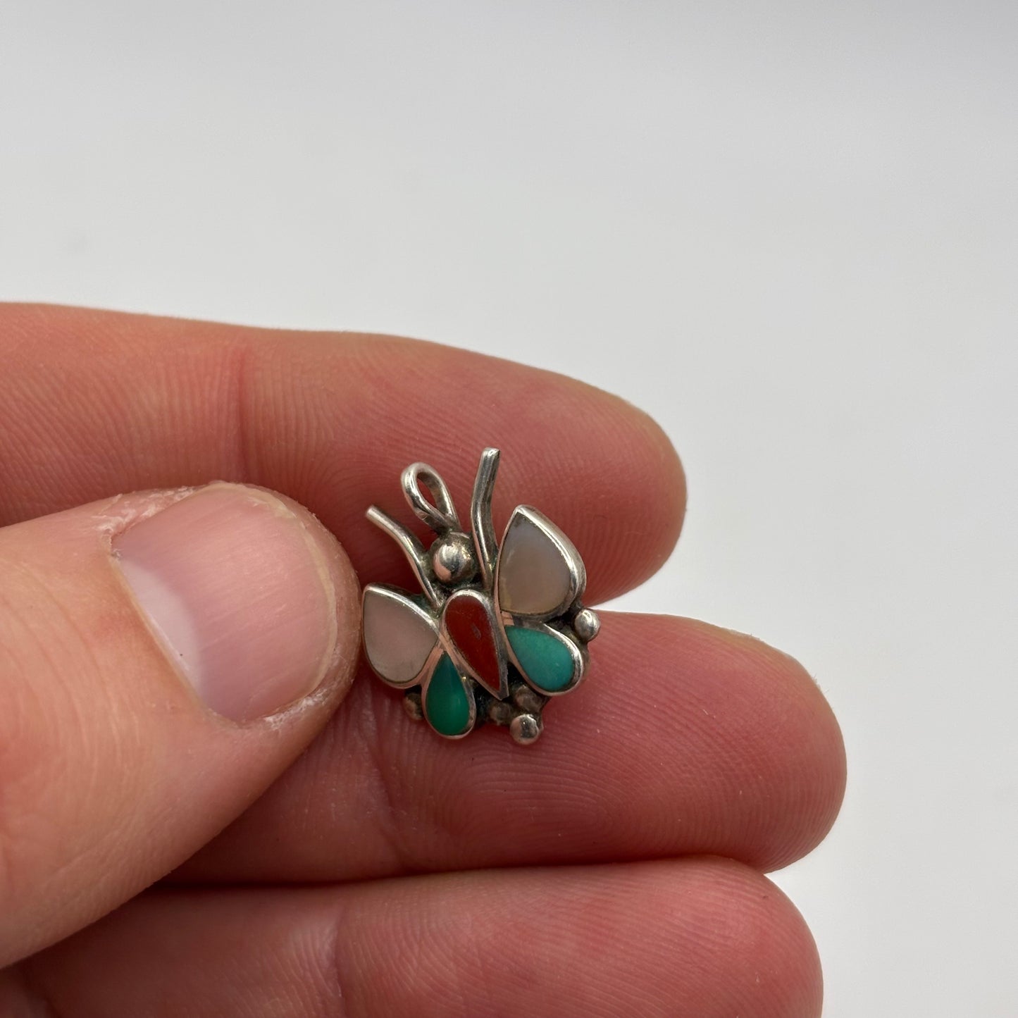 Silver Zuni Butterfly Pendant