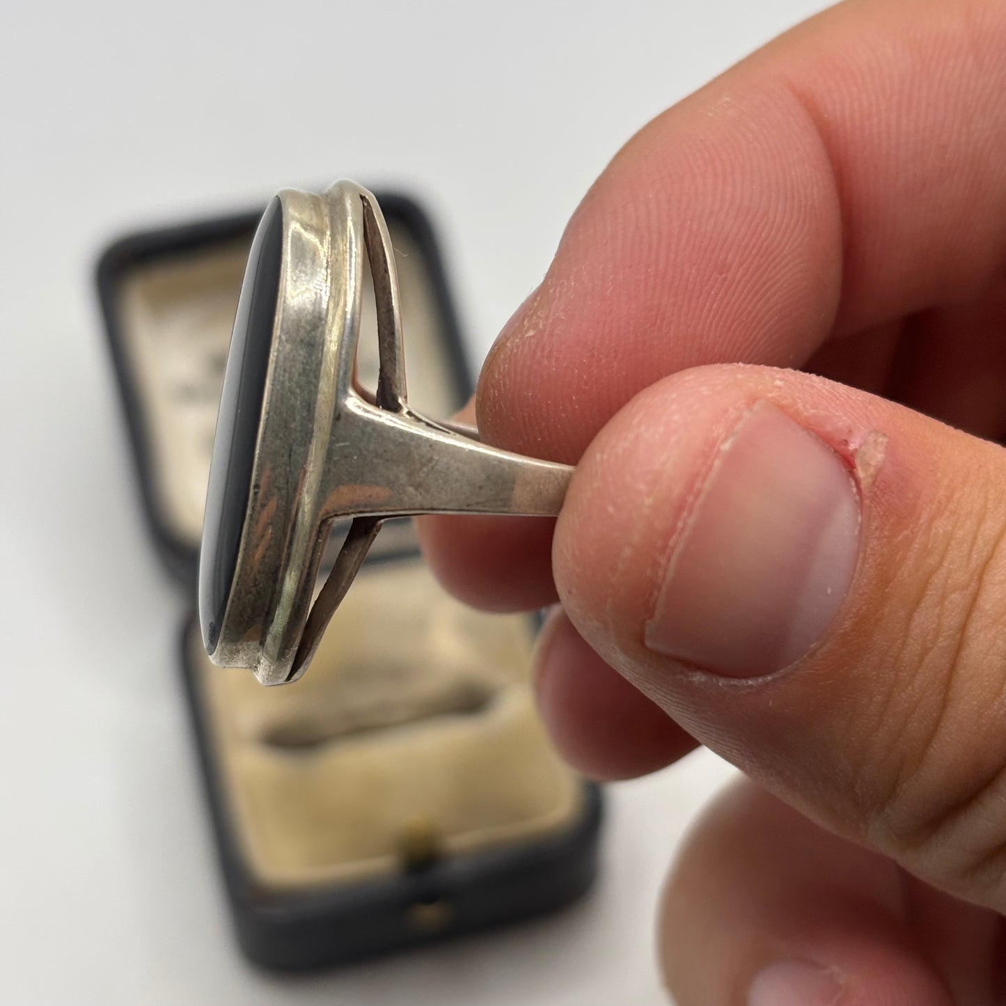 Silver Onyx Ring (O)