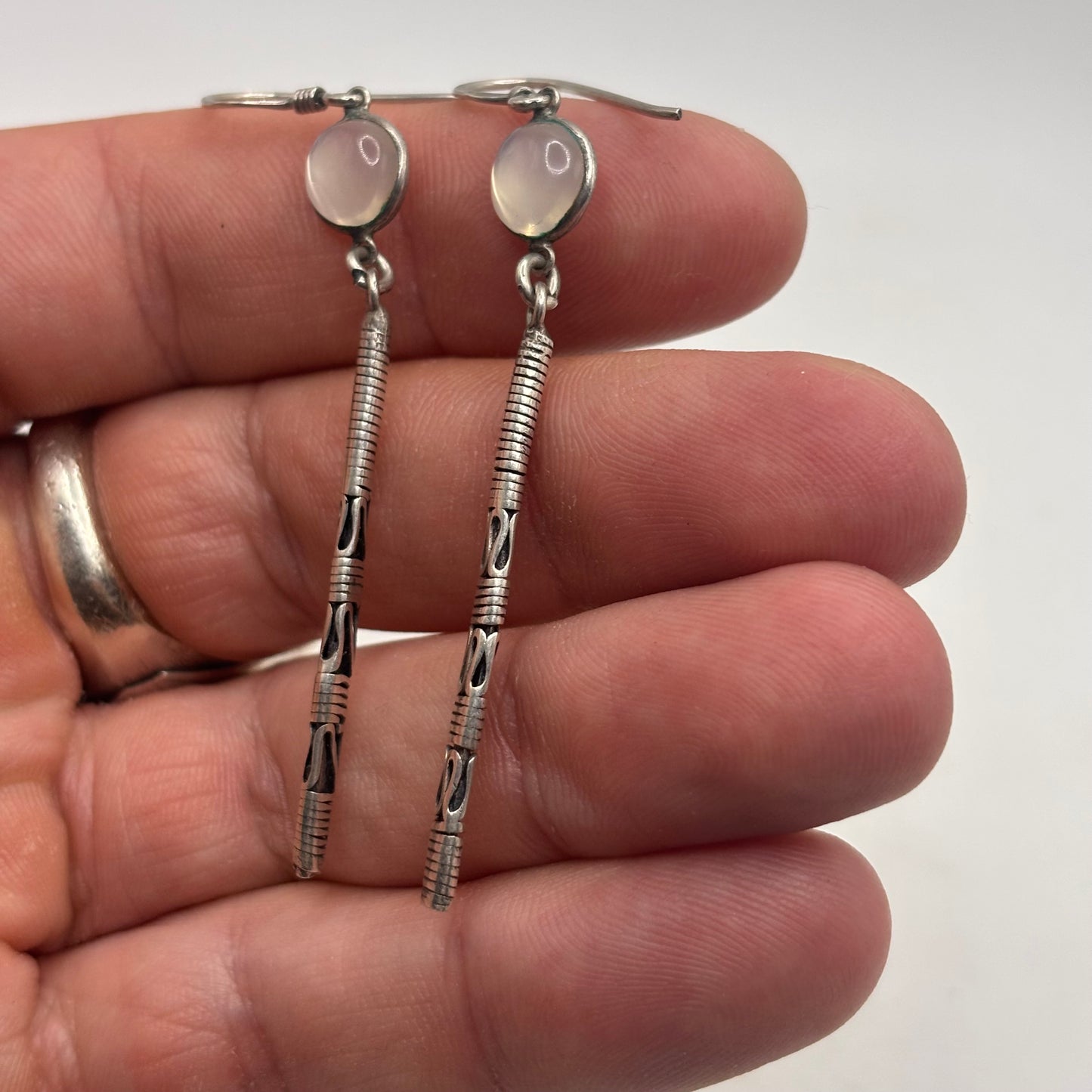 Silver Moonstone Earrings
